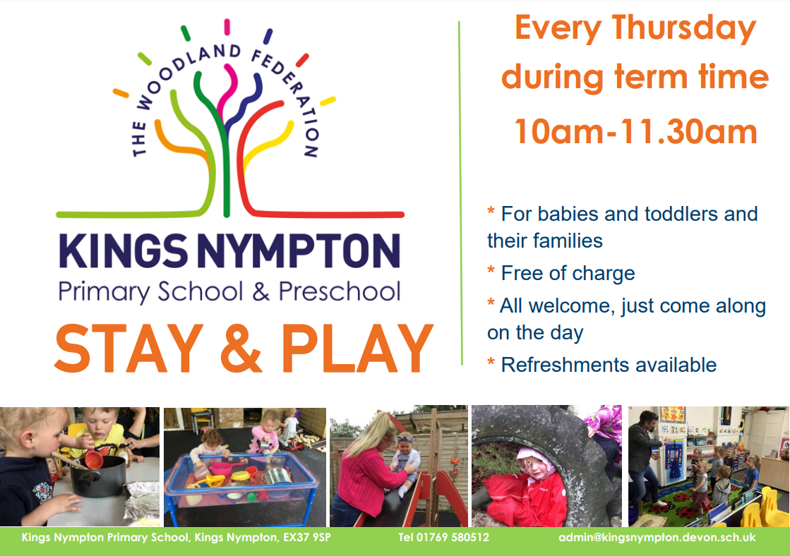Stay & Play Every Thursday during term time 10am to 11.30am